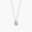 Collar de oro blanco 18K diamante natural 0.08 ct. 7 mm