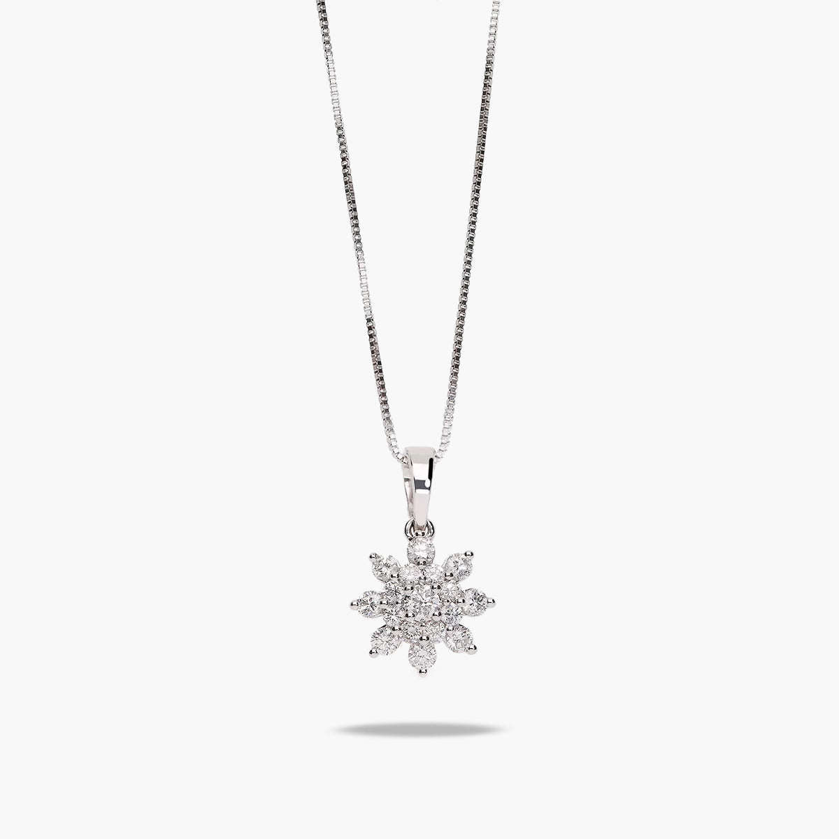 Collar diamante natural 0.04 ct. oro 18 quilates