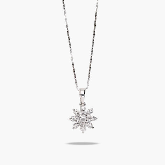 Collar diamante natural 0.04 ct. oro 18 quilates