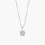 Collar de oro blanco 18K diamante natural 0.05 ct. 4 mm