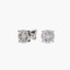 Pendientes redondos de oro blanco 18K diamante natural 0.16 ct. 7 mm