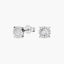Pendientes redondos de oro blanco 18K diamante natural 0.2 ct. 6 mm