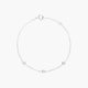 Pulsera de oro blanco 18K diamante natural 0.09 ct. 17-19 cm