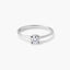 Anillo de oro blanco 18K diamante natural 0.3 ct. MOON