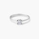Anillo de oro blanco 18K diamante natural 0.3 ct. MOON