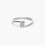 Anillo de oro blanco 18K diamante natural 0.2 ct. GRAVITY