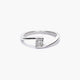 Anillo de oro blanco 18K diamante natural 0.2 ct. GRAVITY