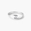 Anillo de oro blanco 18K diamante natural 0.15 ct. GRAVITY