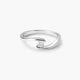 Anillo de oro blanco 18K diamante natural 0.15 ct. GRAVITY