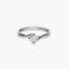 Anillo de oro blanco 18K diamante natural 0.25 ct. SWIRL
