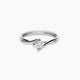 Anillo de oro blanco 18K diamante natural 0.25 ct. SWIRL