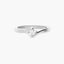 Anillo de oro blanco 18K diamante natural 0.2 ct. SWIRL