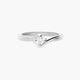 Anillo de oro blanco 18K diamante natural 0.2 ct. SWIRL
