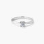 Anillo de oro blanco 18K diamante natural 0.25 ct. MOON