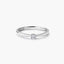 Anillo de oro blanco 18K diamante natural 0.1 ct. MOON
