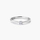 Anillo de oro blanco 18K diamante natural 0.1 ct. MOON