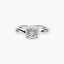 Anillo de oro blanco 18K diamante natural 0.07 ct. 