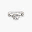 Anillo de oro blanco 18K diamante natural 0.081 ct. 