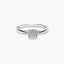 Anillo de oro blanco 18K diamante natural 0.05 ct. 