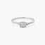Anillo de oro blanco 18K diamante natural 0.11 ct. 