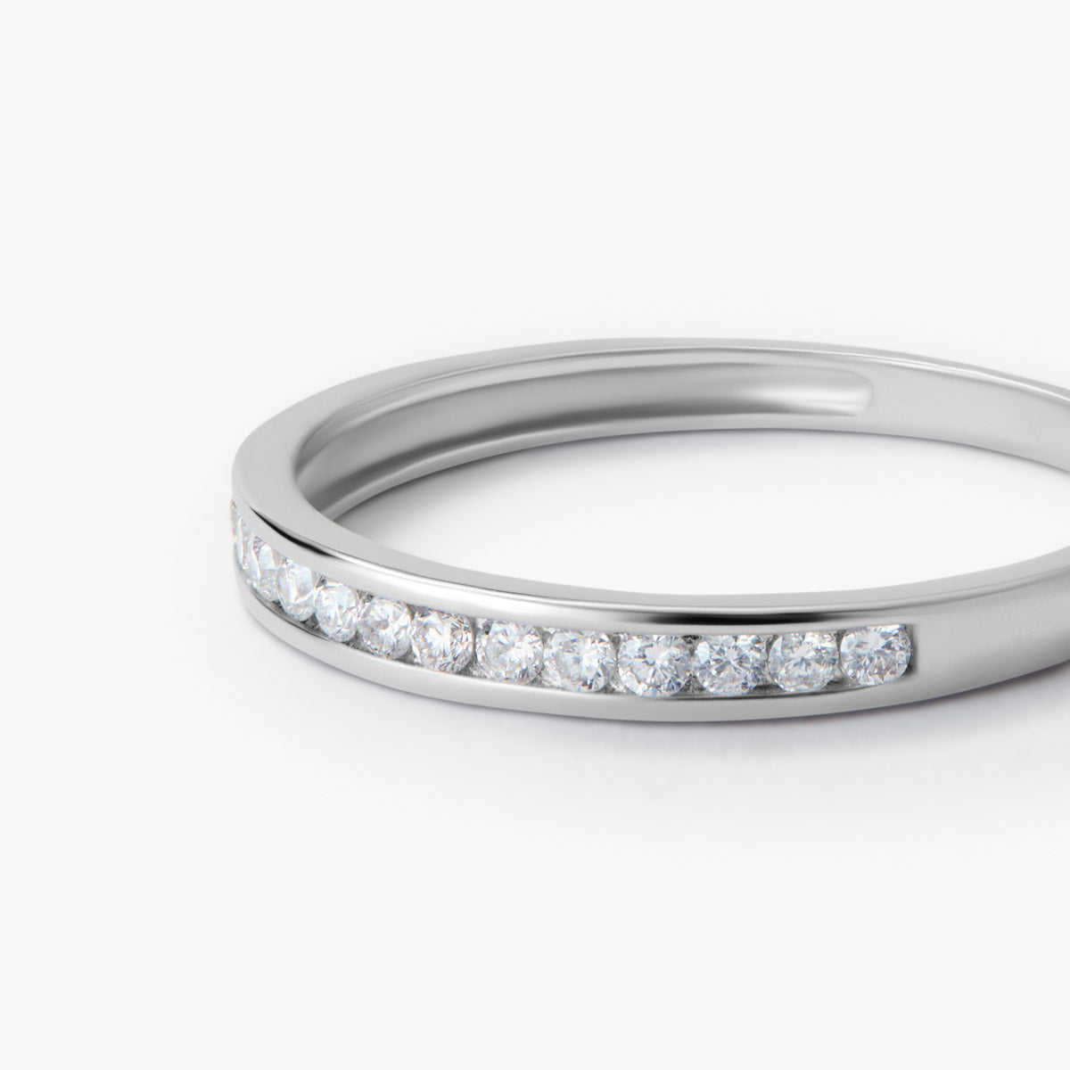 Anillo de oro blanco 18K diamante natural 0.25 ct. METEOROIDS