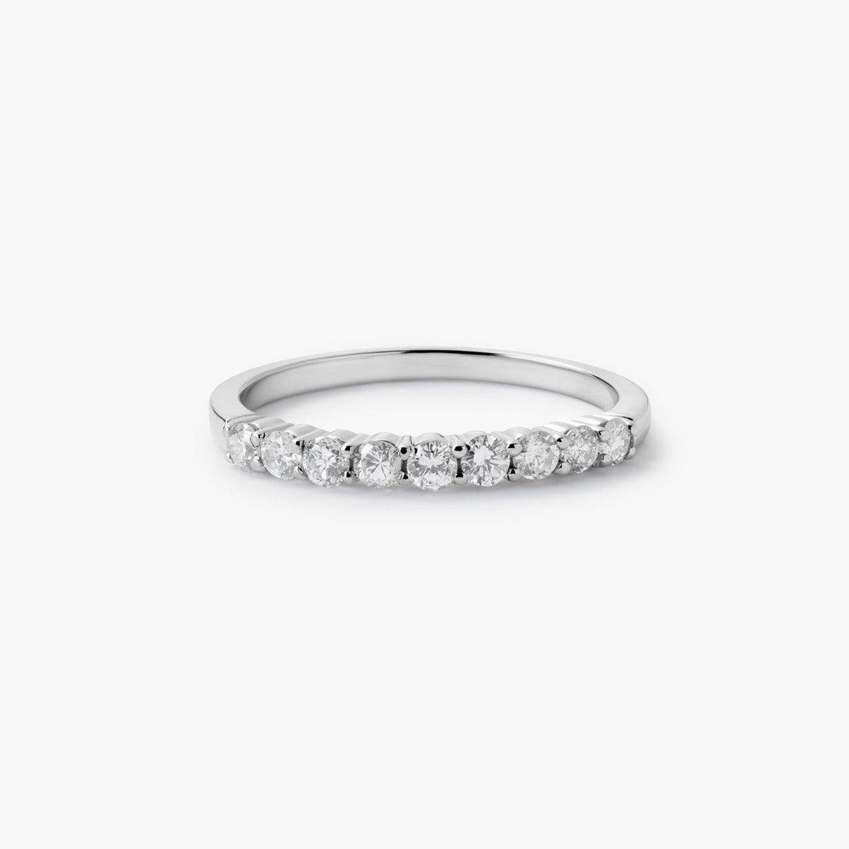 Anillo de oro blanco 18K diamante natural 0.36 ct. STARS