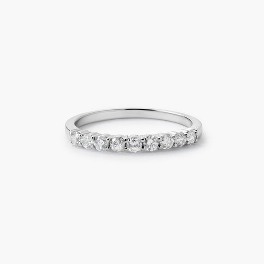 Anillo de oro blanco 18K diamante natural 0.36 ct. STARS