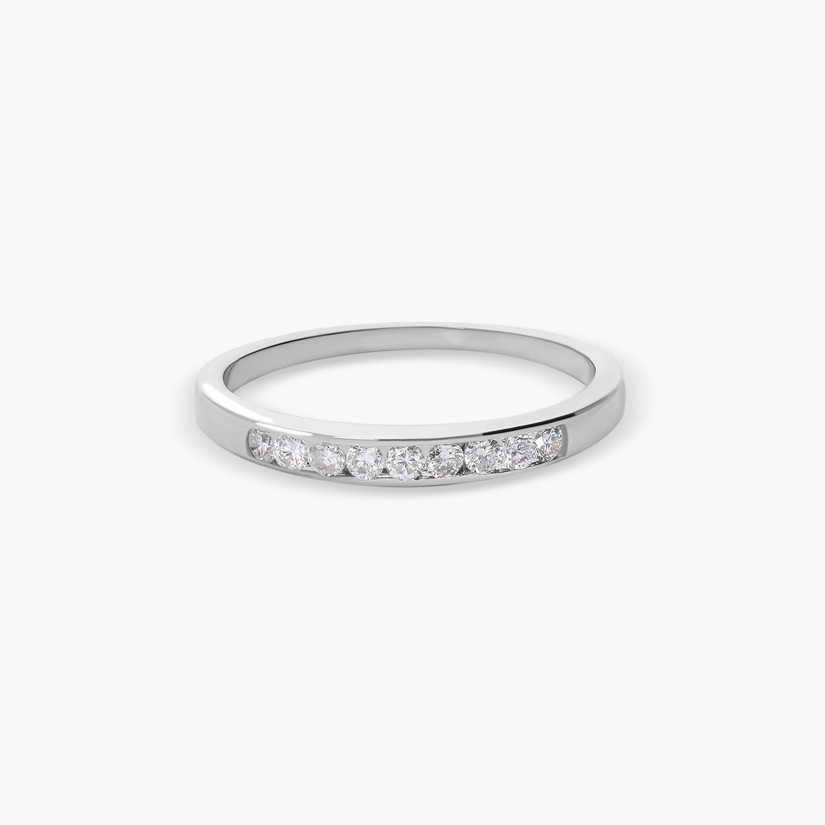 Anillo de oro blanco 18K diamante natural 0.23 ct. METEOROIDS