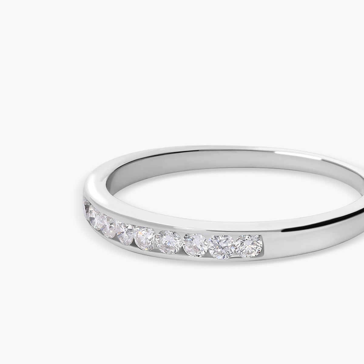 Anillo de oro blanco 18K diamante natural 0.23 ct. METEOROIDS