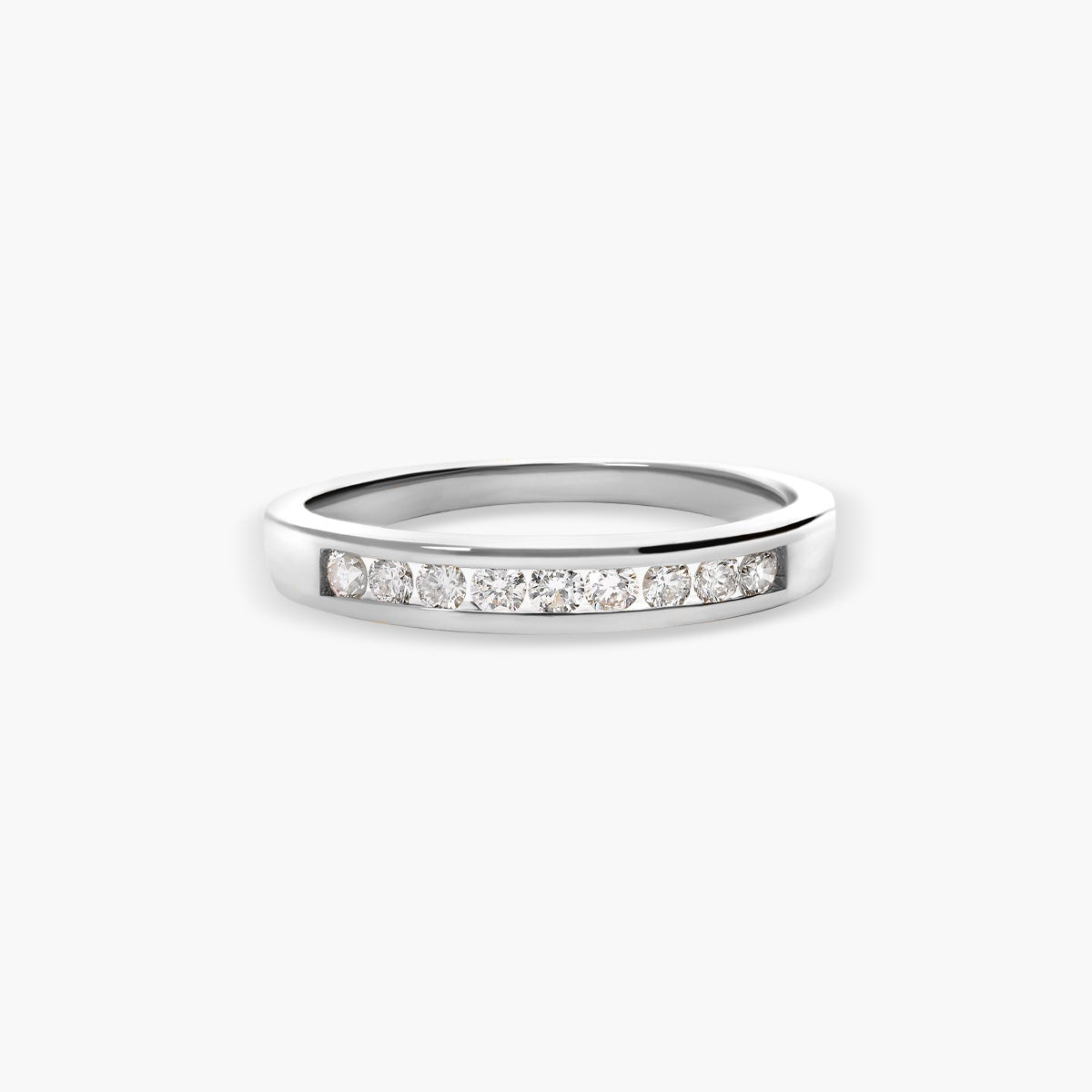 Anillo de oro blanco 18K diamante natural 0.27 ct. METEOROIDS