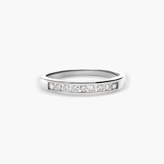 Anillo de oro blanco 18K diamante natural 0.27 ct. METEOROIDS