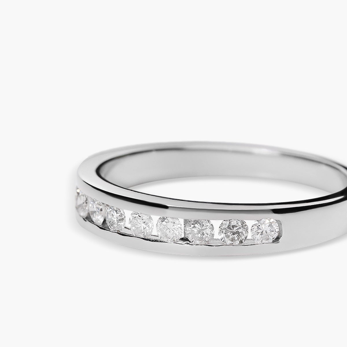 Anillo de oro blanco 18K diamante natural 0.4 ct. METEOROIDS