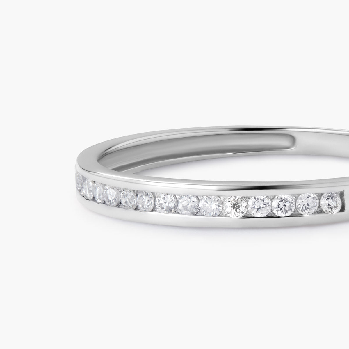 Anillo de oro blanco 18K diamante natural 0.15 ct. METEOROIDS