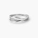 Anillo de oro blanco 18K diamante natural 0.02 ct. 