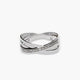 Anillo de oro blanco 18K diamante natural 0.015 ct. 