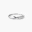 Anillo de oro blanco 18K diamante natural 0.07 ct. 