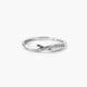 Anillo de oro blanco 18K diamante natural 0.07 ct. 