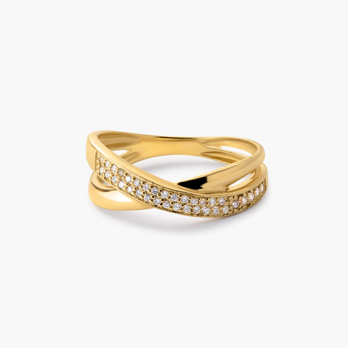 Anillo de oro 18K diamante natural 0.14 ct.
