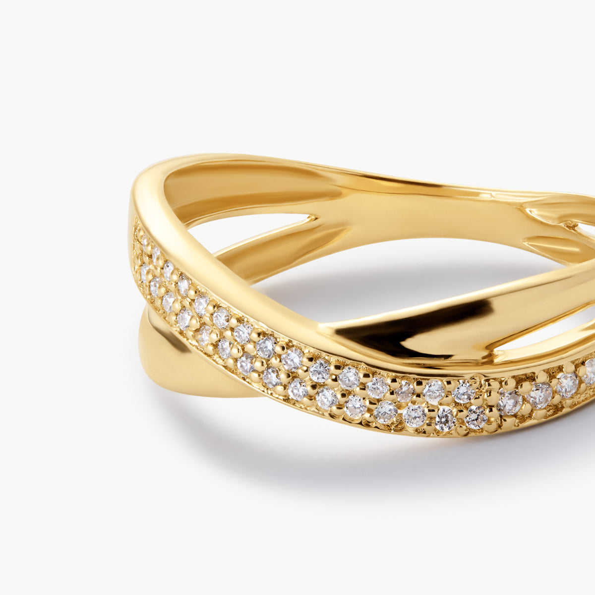 Anillo de oro 18K diamante natural 0.14 ct.