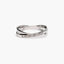 Anillo de oro blanco 18K diamante natural 0.025 ct. 