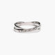 Anillo de oro blanco 18K diamante natural 0.025 ct. 