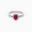 Anillo de oro blanco 18K diamante natural 0.08 ct. RANI RUBY