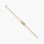 Pulsera esclava de oro 18K con chapa oval para bebé 11 cm