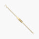 Pulsera esclava de oro 18K con chapa oval para bebé 11 cm