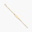 Pulsera esclava infantil de oro 18K con chapa oval 13 cm