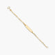 Pulsera esclava infantil de oro 18K con chapa oval 13 cm