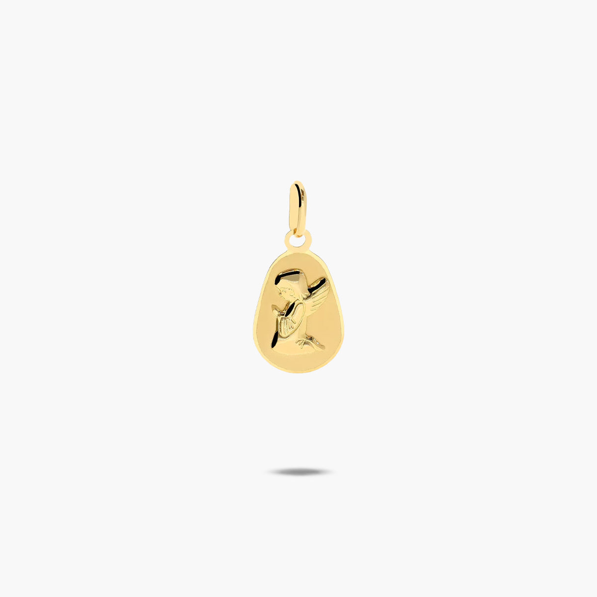 Medalla Virgen niña con velo de oro 18K 18 mm