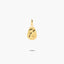 Medalla Virgen niña con velo de oro 18K 18 mm