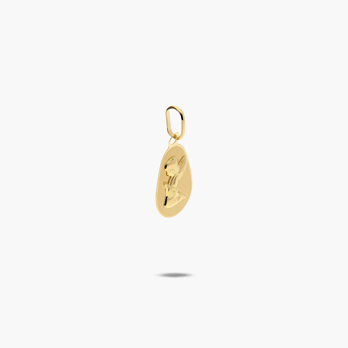 Medalla Virgen niña con velo de oro 18K 18 mm