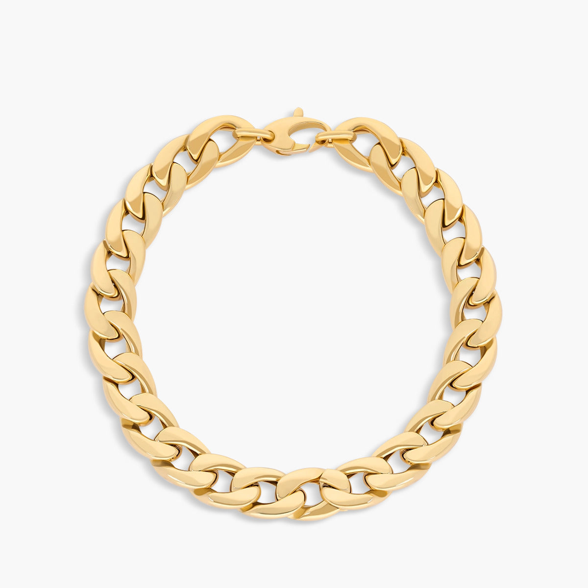 Pulsera de oro 18K eslabón barbada 21 cm